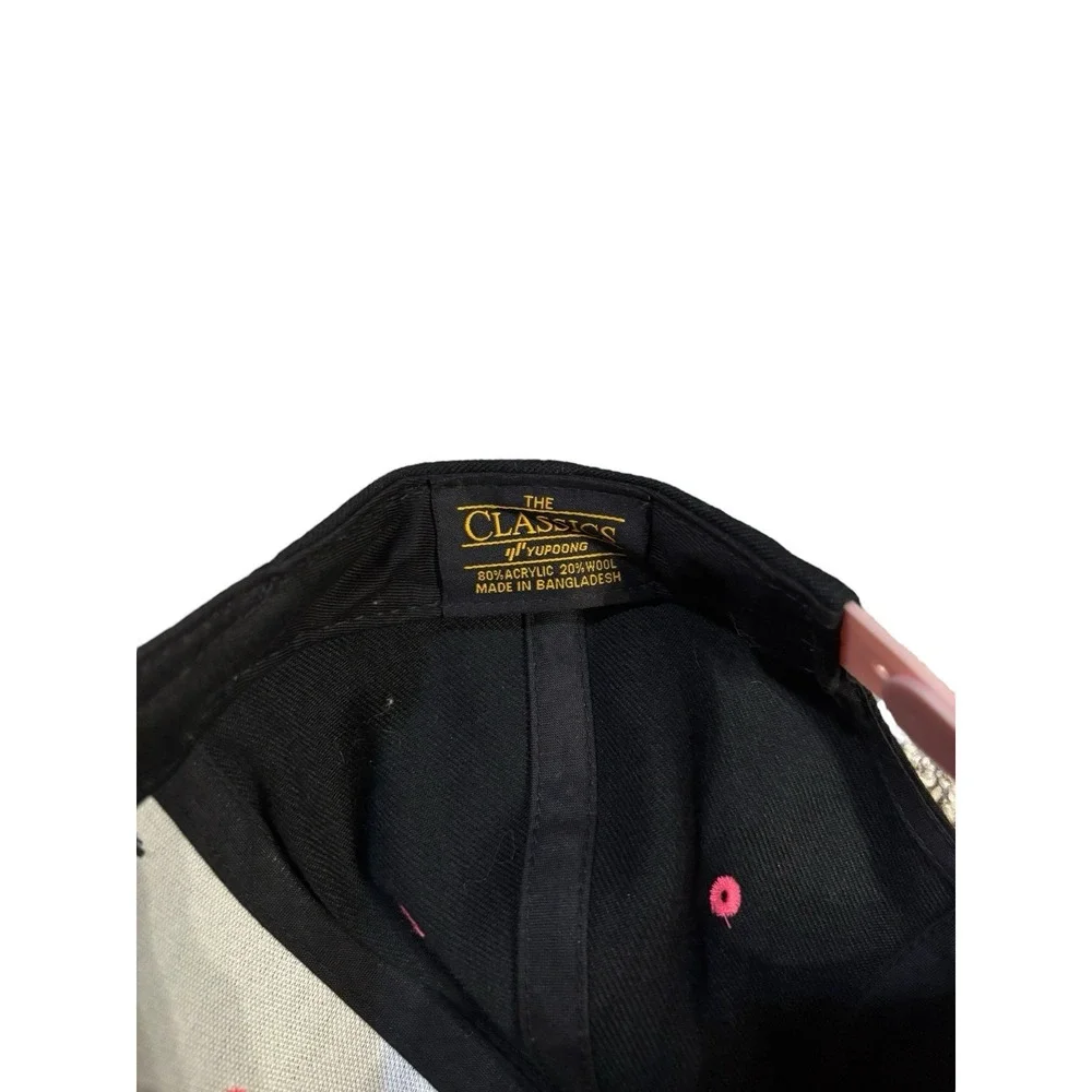 LSX‎ Racing SnapBack Hat Black Pink Metal Laser Cut Logo Lightweight Casual